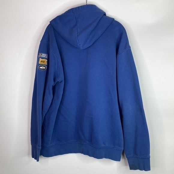 Vintage Nike There Is No Finish Line Blue Hooded Sweatshirt XL 90s - Picture 3 of 10